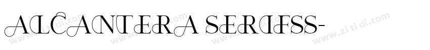Alcantera SerifSS字体转换